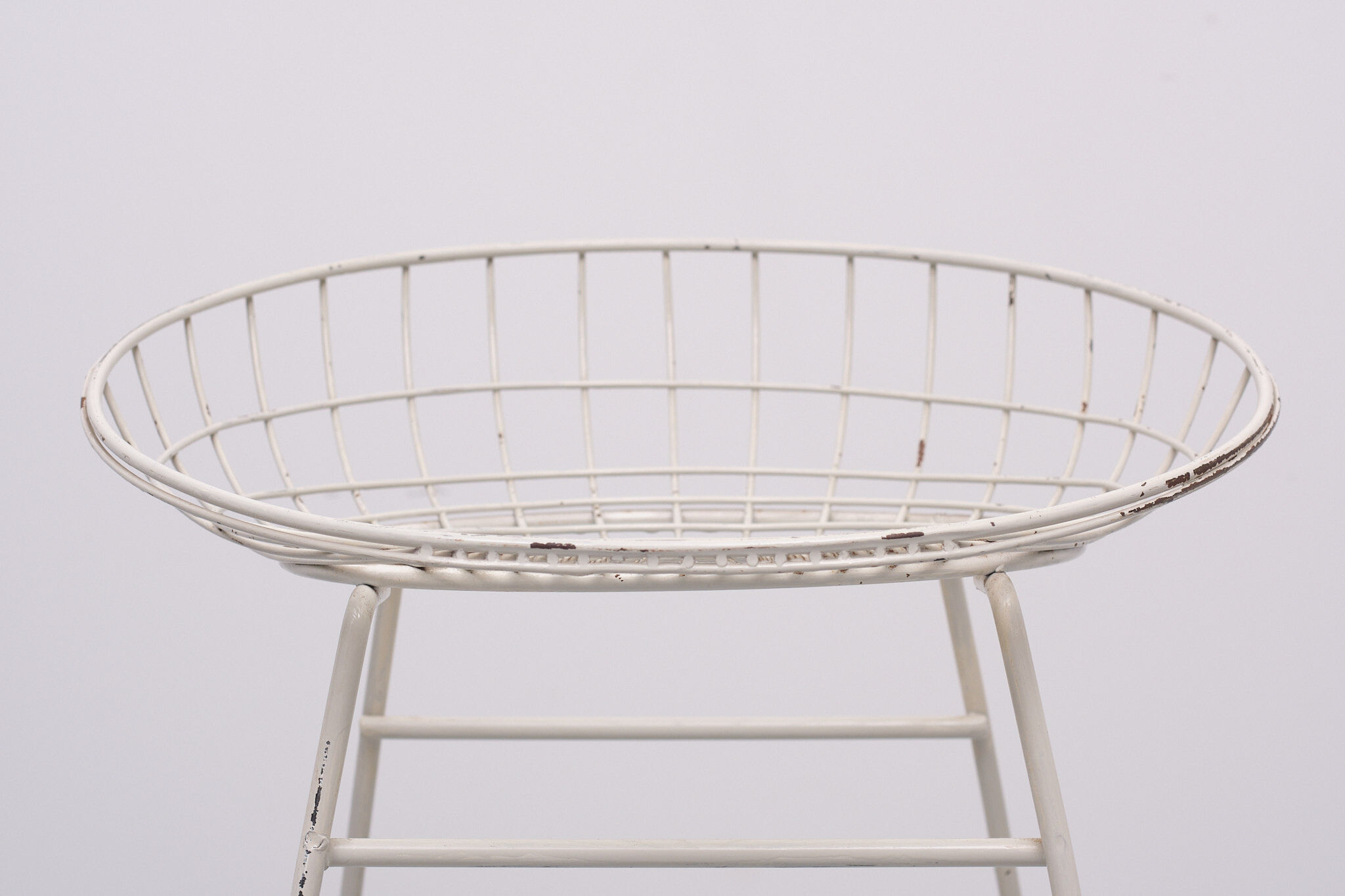 Pastoe Wire Stool Model Km05, Cees Braakman 1950s