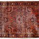 Handmade antique Persian Sarouk rug 4.1' x 6.5' (125cm x 198cm) 1920s - 1B789