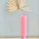 Vase vintage en opaline rose h40cm