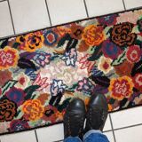 Tapis Antique Art Déco Français en Laine, Années 1920, Élégance Intemporell