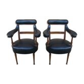 Leather armchairs