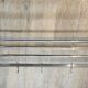 Large chrome metal wall coat rack with Art Deco shelf