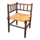 Chaise d’angle paillée bois tourné 1920