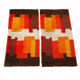 Ensemble de 2 tapis multicolores à poils hauts Rya par Desso, Pays-Bas, années 1970