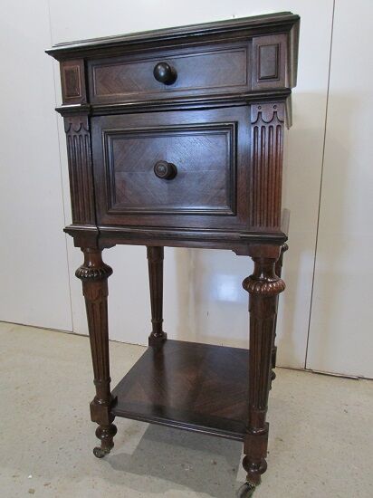 Rosewood bedside table in Louis XVI style