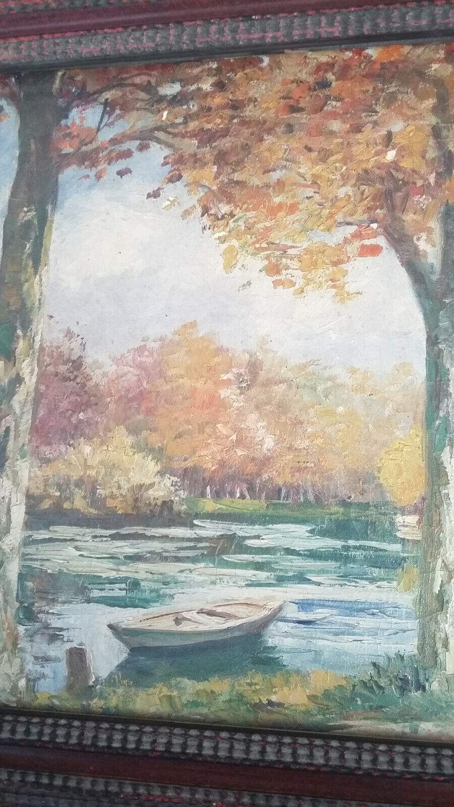 Oil on canvas signed André Couchet Autumn landscape