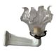 Porcelain wall lamp and art deco glass tulip