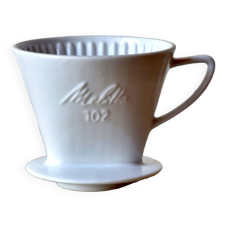 Melitta - vintage white porcelain coffee filter holder - n°102 - 1960s