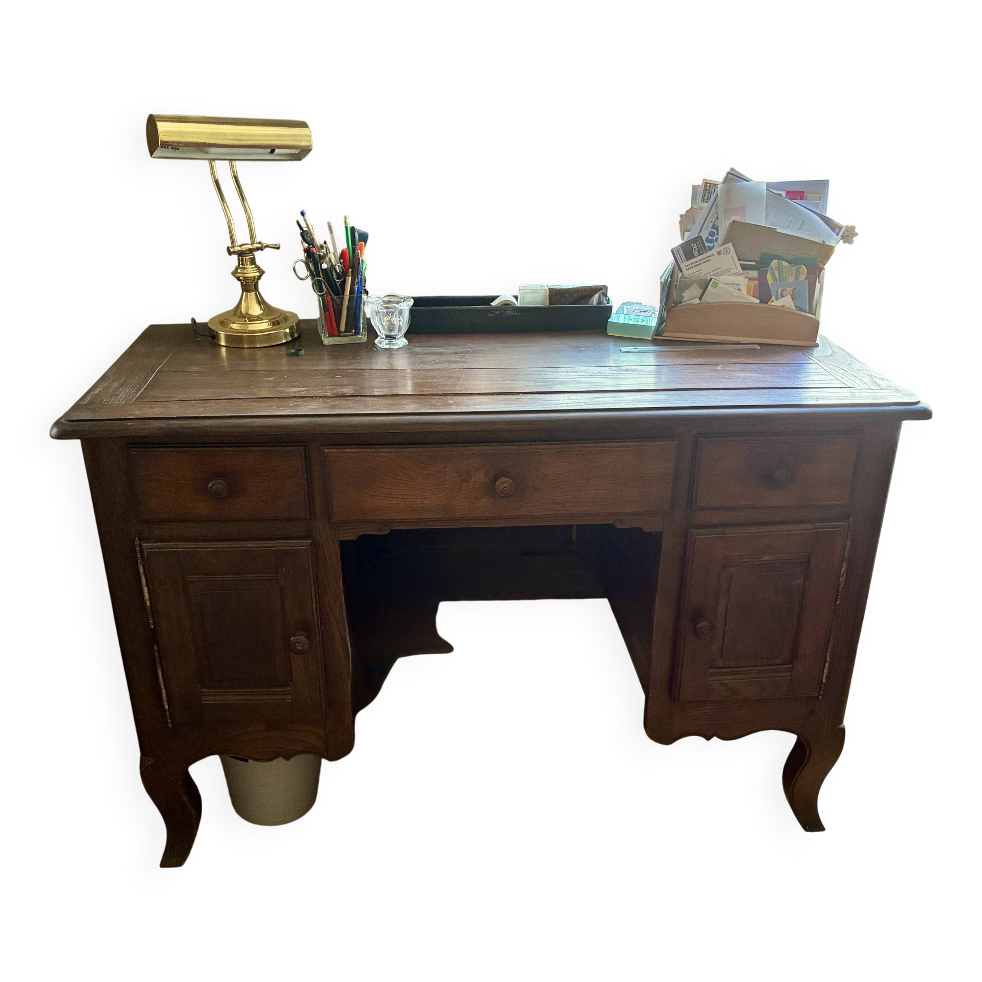Solid wood desk from the early 20th century.