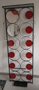 Coat racks, hats and umbrellas wall-mounted in wrought iron.