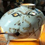 Anonymous openwork ceramic lamp 1970