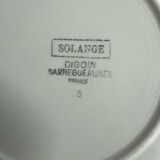Dinner plate, Digoin, Sarreguemines Solange
