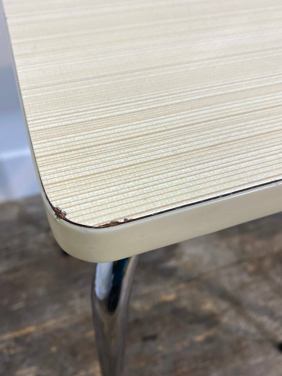 Pair of vintage stools, white formica and chrome