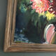 Tableau nature morte bouquet de dahlias