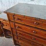 Early 20th-century commode in bamboo pitchin style.
