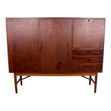 Danish Teak Highboard by Kurt Ostervig for Randers Mobelfabrik 1960.