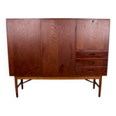 Danish Teak Highboard by Kurt Ostervig for Randers Mobelfabrik 1960.