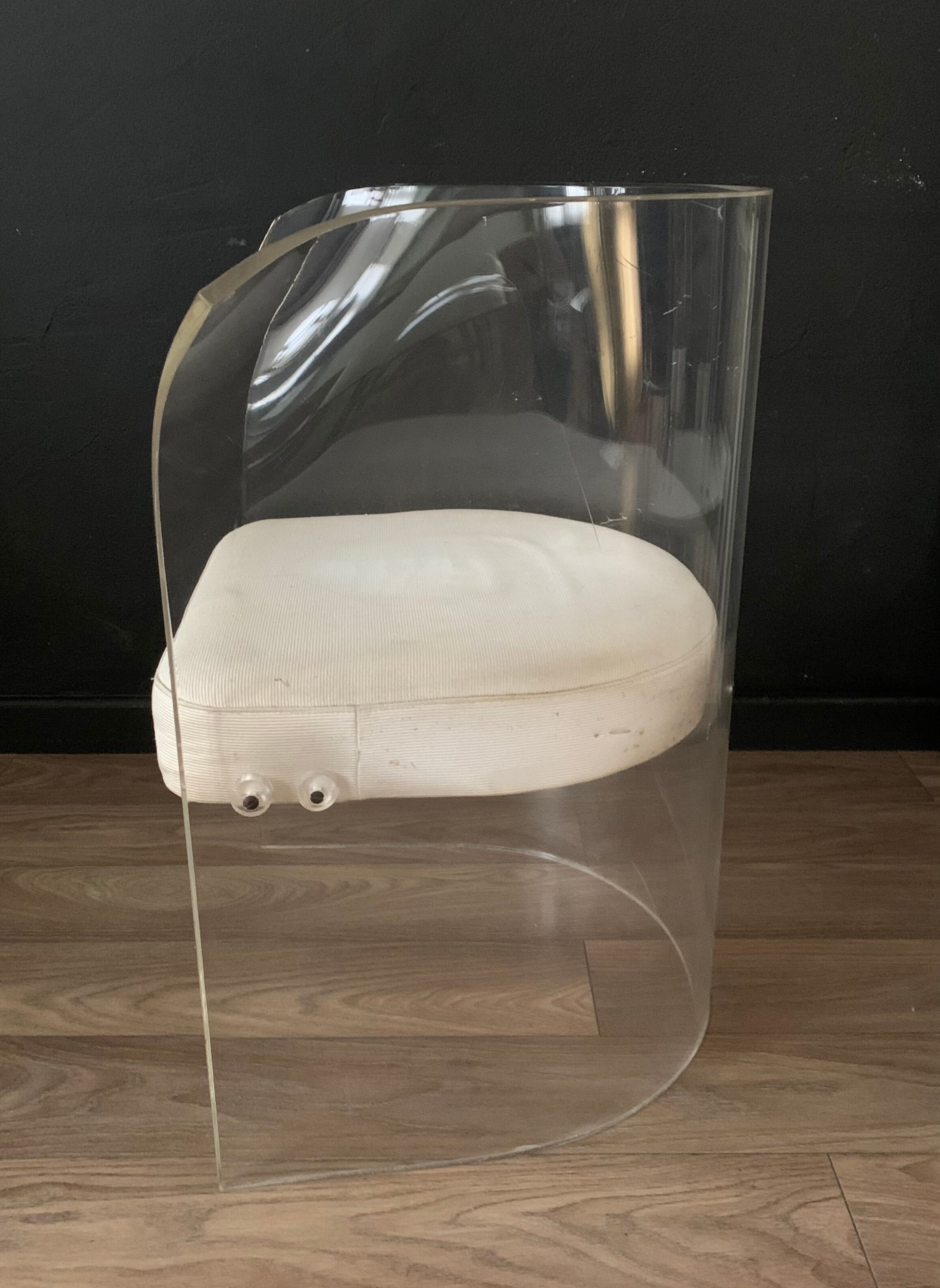 Fauteuil vintage lucite Vladimir Kagan