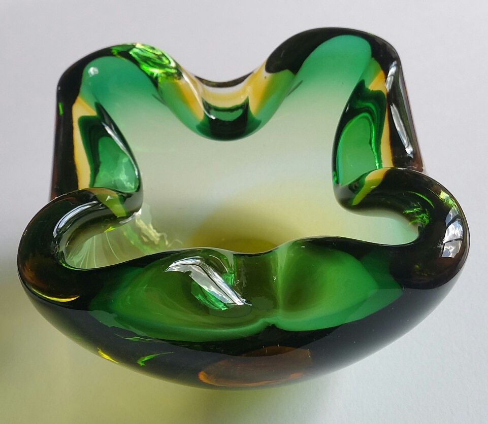 Sommerso ashtray in Murano glass, from the 60s