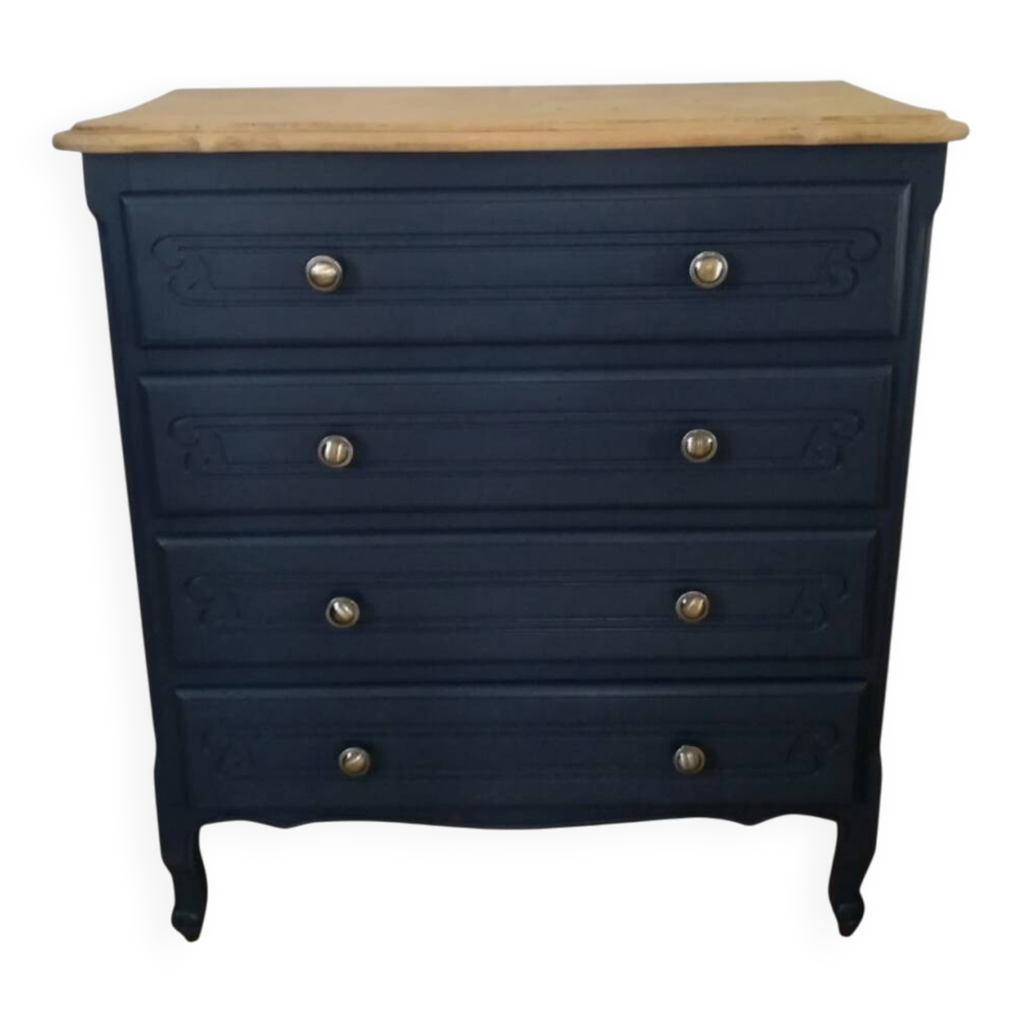 Commode vintage, plateau bois massif
