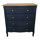 Commode vintage, plateau bois massif