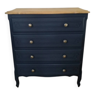 Vintage chest of drawers, solid wood top