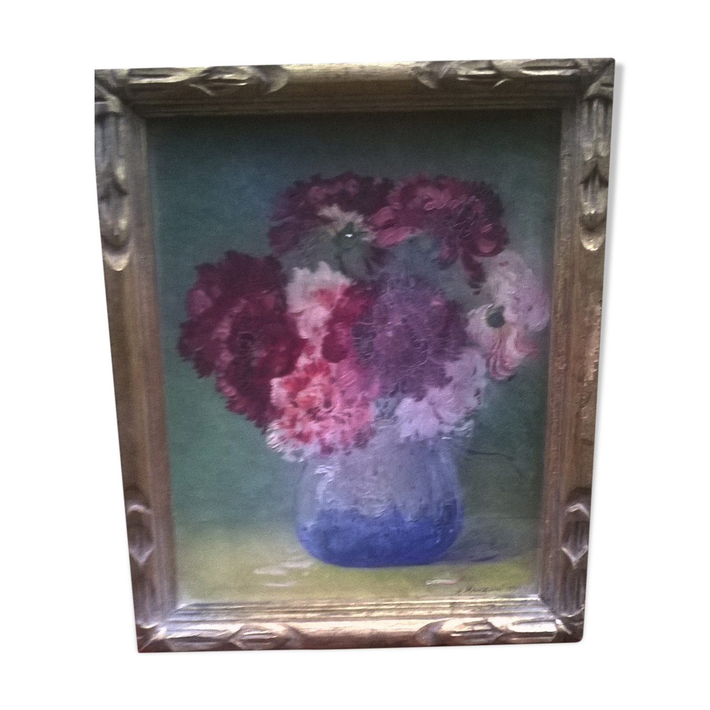 Tableau "au vase de pivoines"