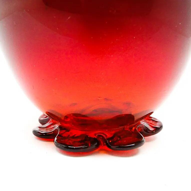 Vase, mid-century modern, glass, designed by J. Słuczan-Orkusz, Poland, 1970s