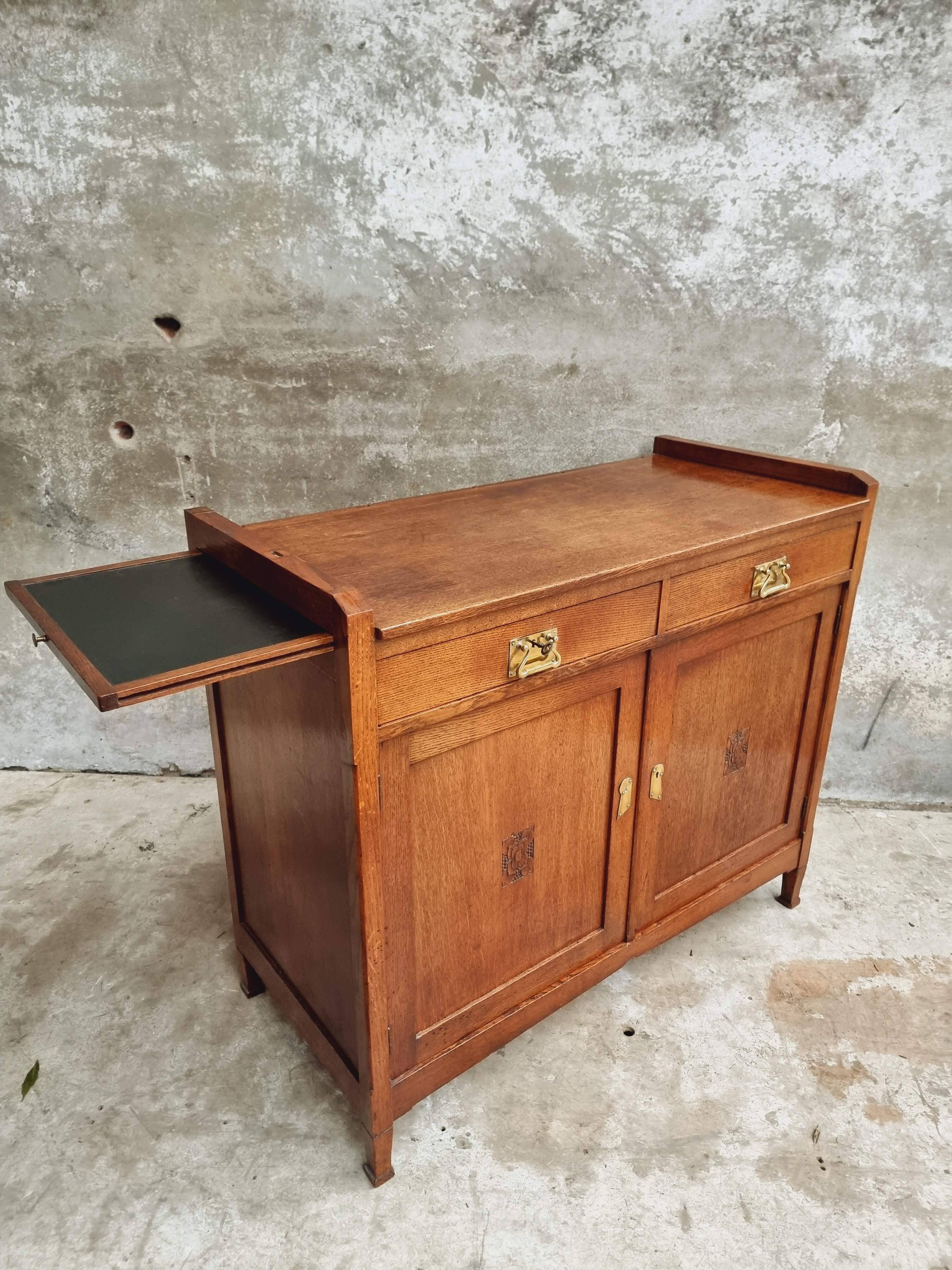 Antique sideboard chest of drawers Art Deco oak