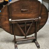 Small oval folding wine table