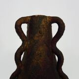 Polychrome terracotta pottery with 3 handles