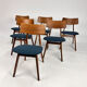 Set of 6 Mid Century Louis van Teeffelen Dining Chairs, 1960s