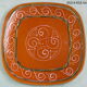 Earthenware dish with Celtic decoration
