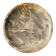 Petrified wood catchall, circular dish or plate in light beige D25 -3