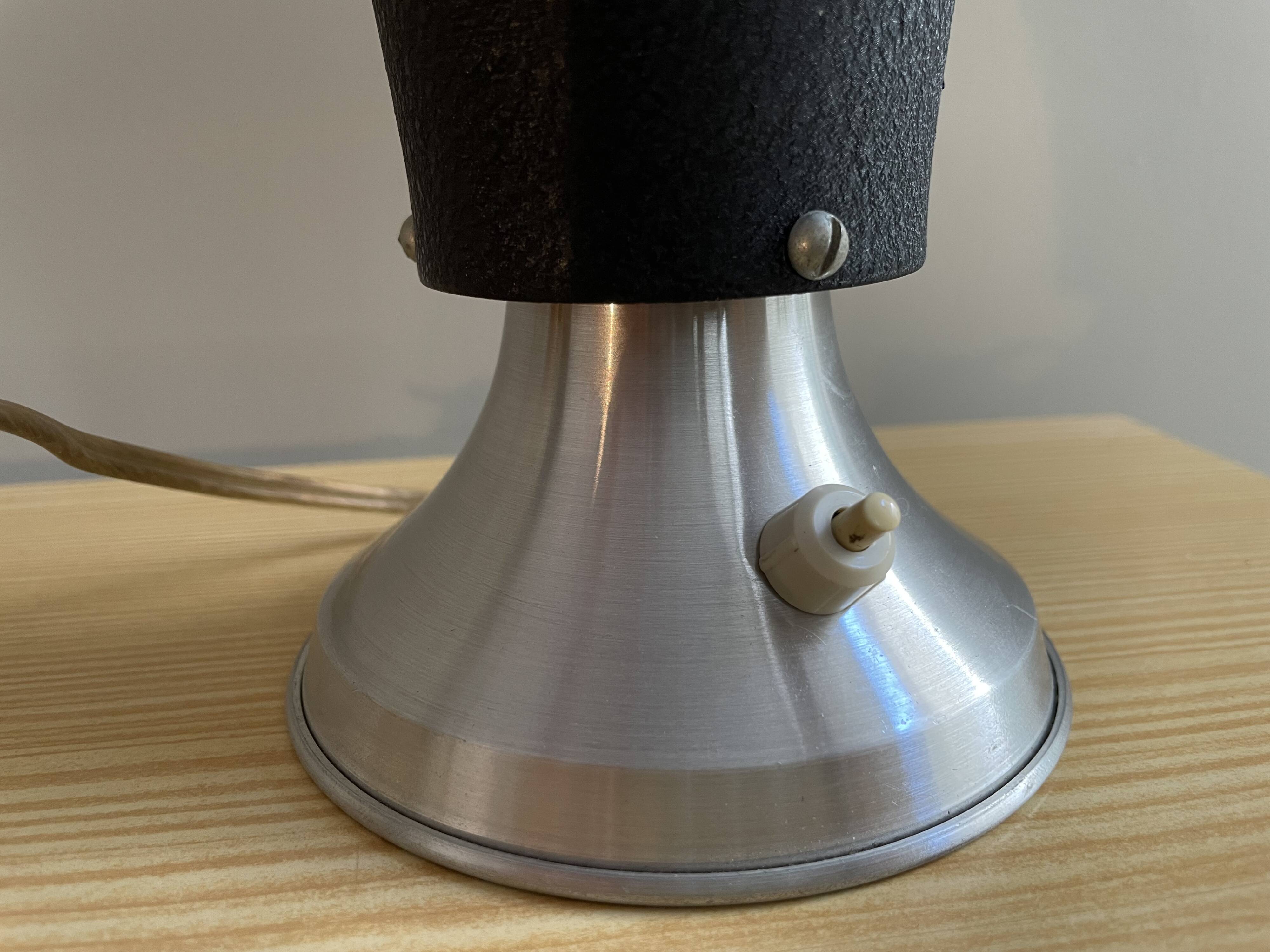 Lampe de table Space Age noire et orange