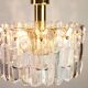 Brass lamp with Murano glass, Palazzo, Kalmar, Austria, 1970s.