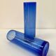 Lot de 2 vases vintage en verre bleu cobalt