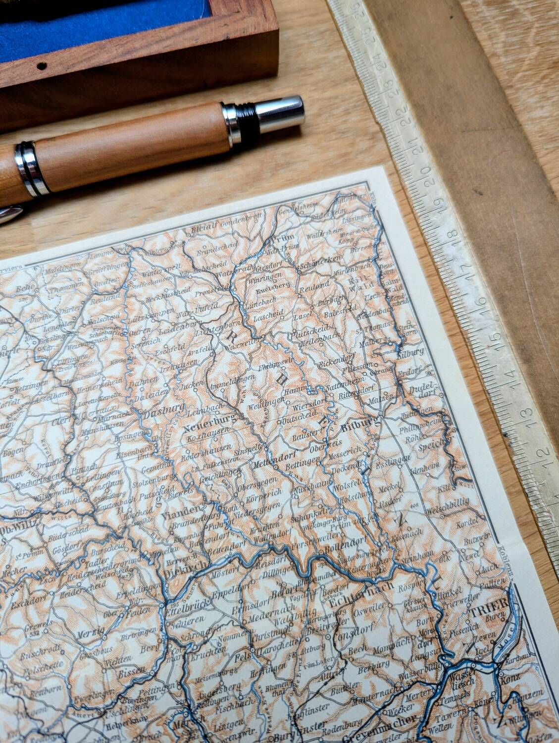 Printed in 1910, Luxembourg and its surroundings.