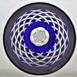 Baccarat crystal wine glass model Burgos cobalt blue