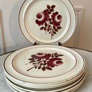 Lot de 8 assiettes plates Moulin des Loups modèle "Roubaix" années 40