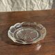 Cendrier vintage en verre moulé en forme de fleur D14 H2,5