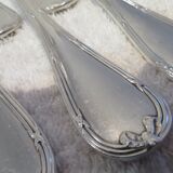 12 silver-plated table forks by Christofle Rubans