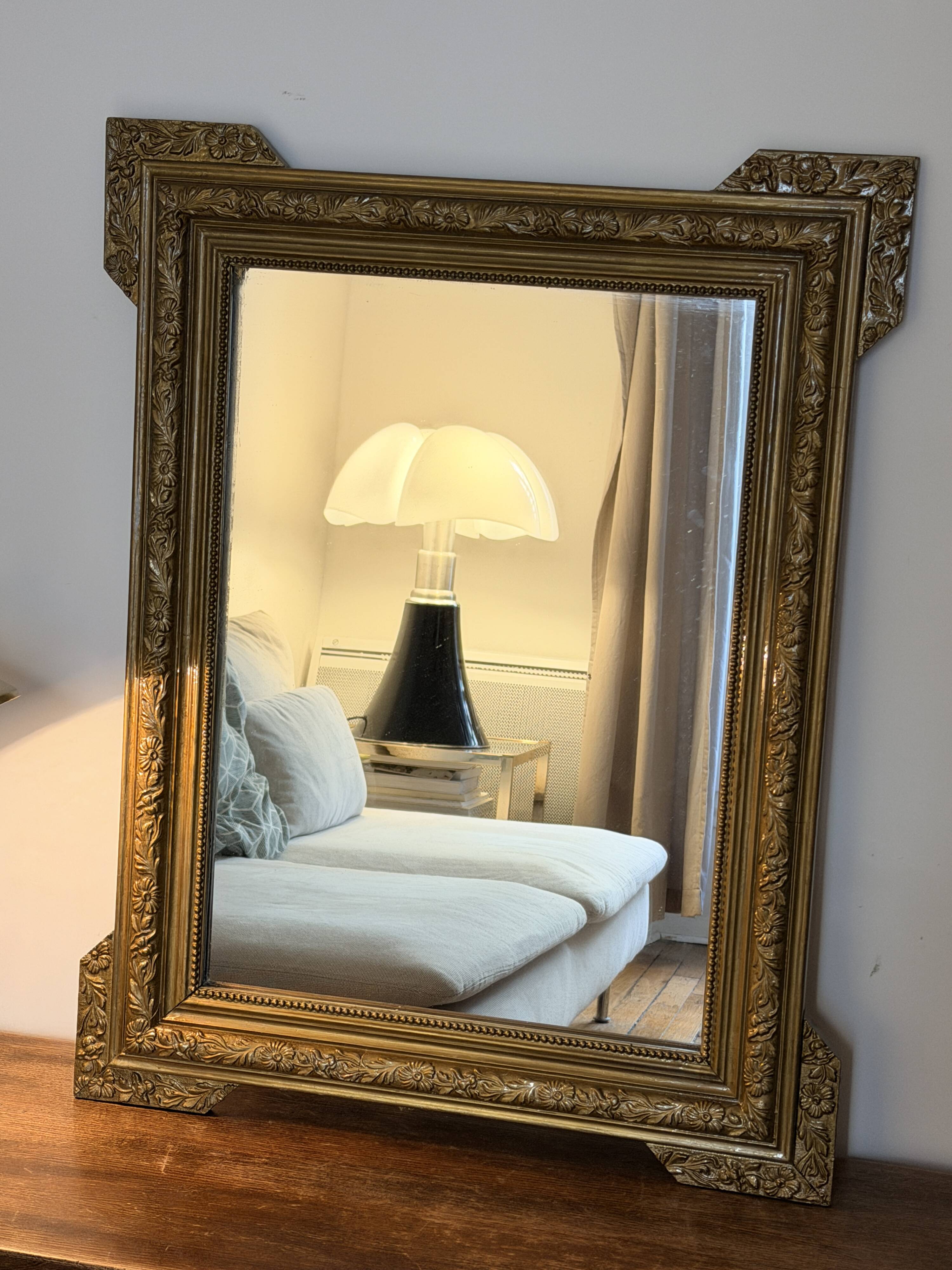 Large golden Napoleon mirror