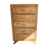 Chiffonnier vintage en bois brut