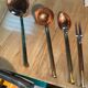 Set of 4 copper and brass utensils