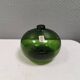 Beautiful "Hulvase/flower globe" in olive green color. Denmark 1970s