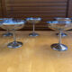 Set of 5 ice cream bowls guy degrenne stainless steel made in france vintage #e2