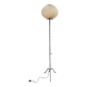 Rispal lampshade on wrought iron floor lamp base