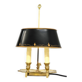 Lampe Bouillotte française verte et dorée des années 40