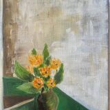 Still life and staircase, signed